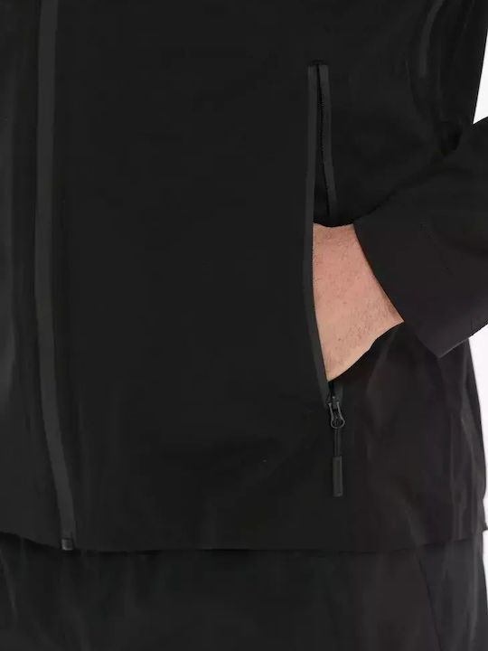 Athletic Jacket Waterproof and Windproof Black
