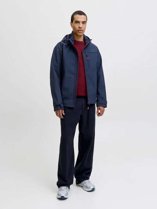 Winter Jacket Softshell Waterproof and Windproof Blue