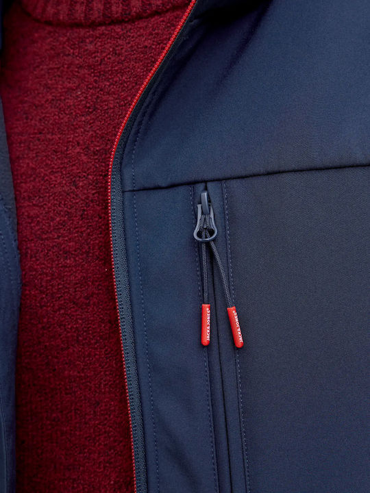 Winter Jacket Softshell Waterproof and Windproof Blue