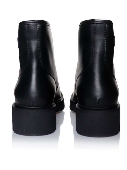 Leather Women's Ankle Boots Black