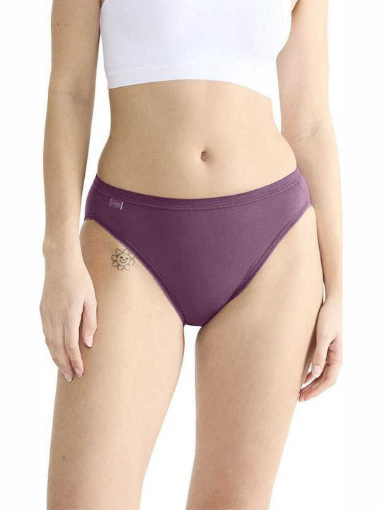 Basic Tai Βαμβακερά Femei Slip 3Pack Ecru/pink/purple