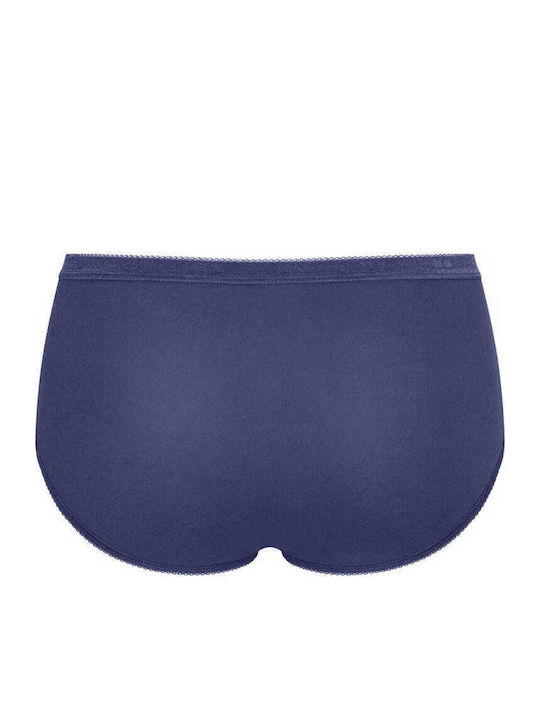 Basic Midi Hohe Taille Damen Slip 3Pack Lilac, Purple, Black