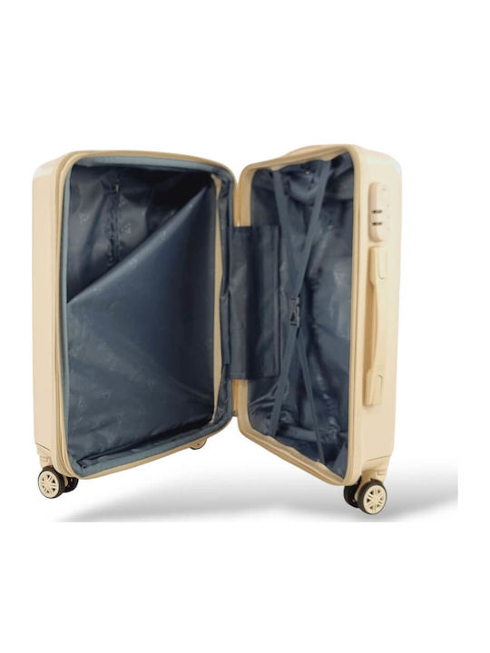 Roza Rz63c *combo* Hard Cabin Suitcase 55x40x20 +5cm Expansion & Travel Backpack 40x30x20 Beige