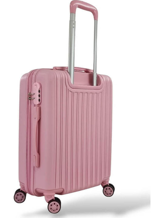 Roza Rz63c *combo* Hard Cabin Suitcase 55x40x20 +5cm Expansion & Travel Backpack 40x30x20 Pink