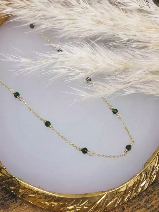 CHrysolithos Halskette aus Gold 9K Grüne