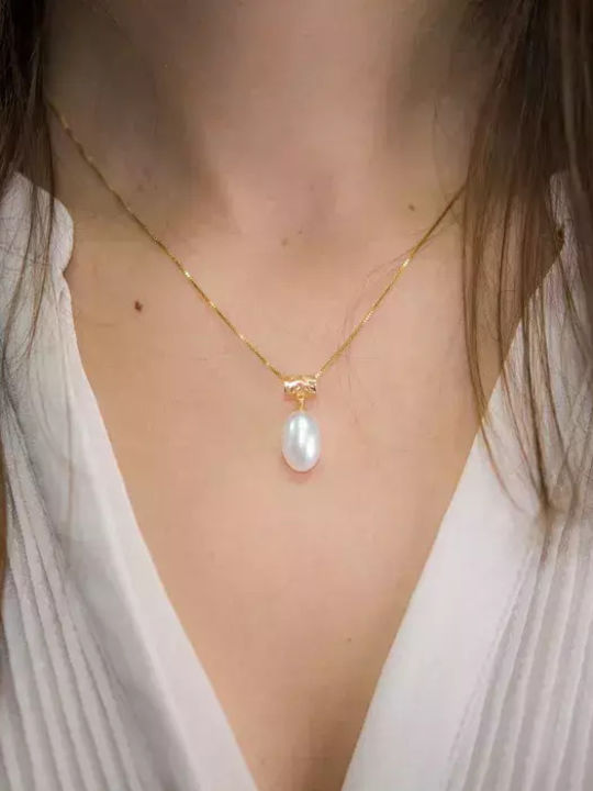 Colier din Aur 18k cu Perle & Diamant