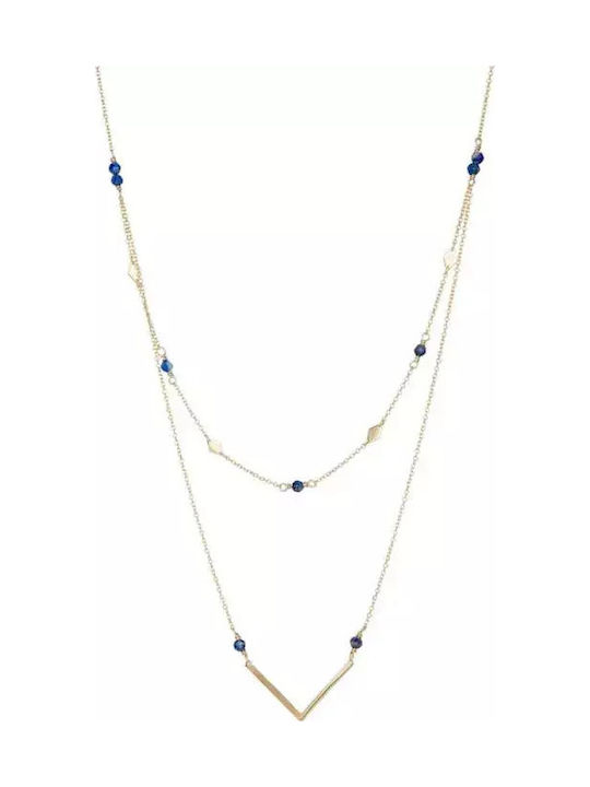 Double Necklace Made of 9 K Gold