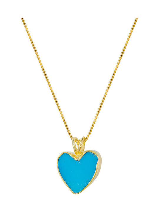 Kiriakos Gofas Halskette mit Design Herz aus Gold 18k