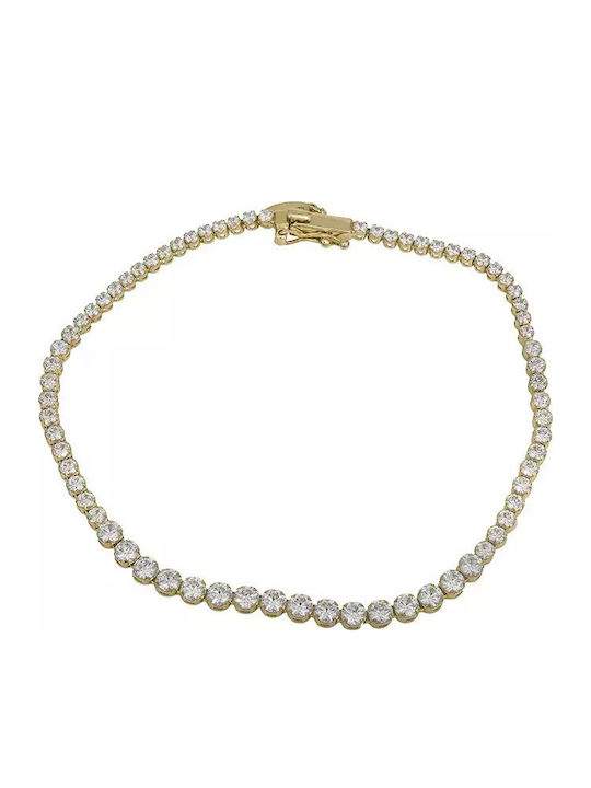 Femeie Brățară Riviera din Aur 14K cu Zirconiu Femeie Brățară Riviera din Aur 14K cu Zirconiu