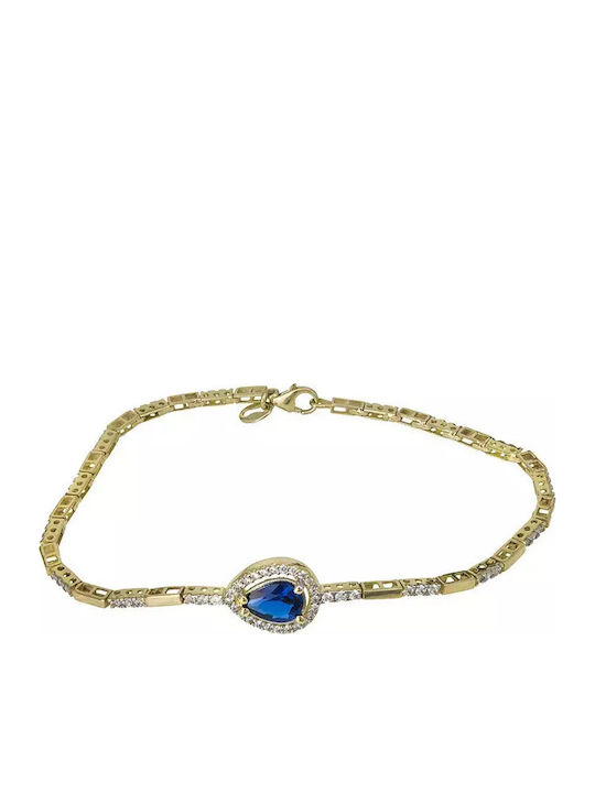 Damen Armband Rosette aus Gold 9K mit Zirkon Damen Armband Rosette aus Gold 9K mit Zirkon
