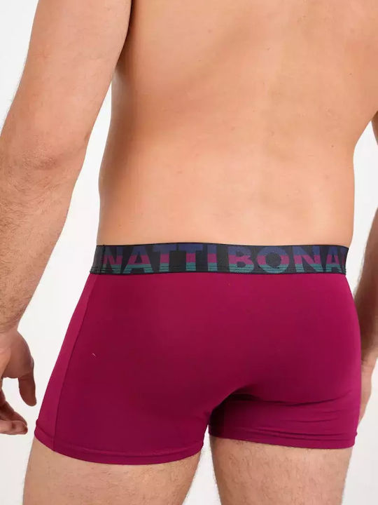 Men's Boxer Burgundy with Patterns