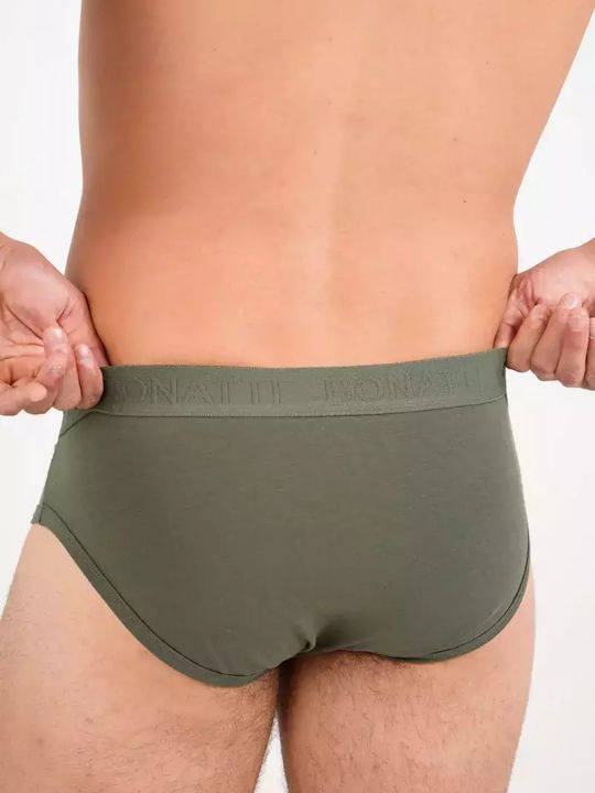 Herren Slips Khaki mit Mustern 1Packung