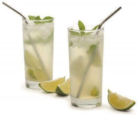 Gadget Master Straws Metal Multicolored 2pcs