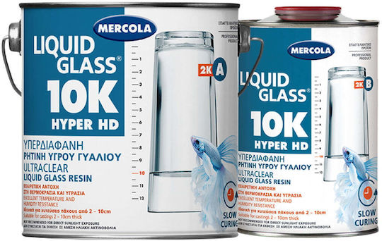 Mercola Liquid Glass 10K Ρητίνη Δύο Συστατικών UV Resistant 1kg
