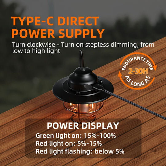 Superfire T60 Led Battery Light for Camping with Flashlight 320lm 2.5W