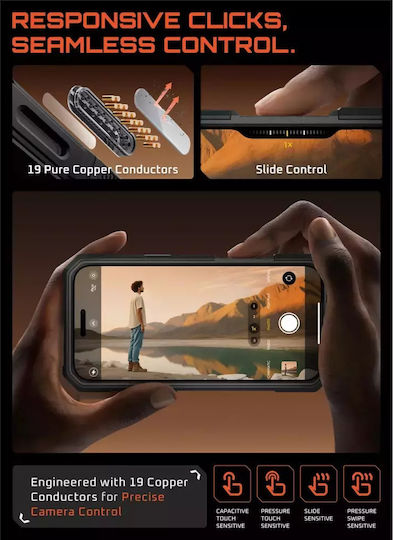Supcase Ub Grip Pro Mag Back Cover Tempered Glass / Silicon / Plastic Negru (iPhone 17 Pro Max)
