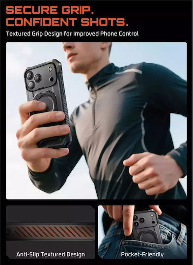 Supcase Ub Grip Mag Umschlag Rückseite Silikon / Kunststoff Schwarz (iPhone 17 Pro)