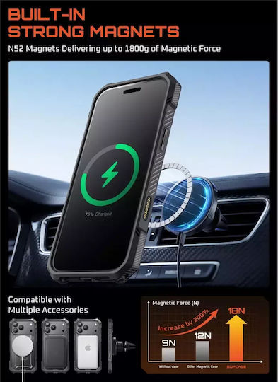 Supcase Ub Grip Mag Back Cover Silicone / Plastic Gray (iPhone 17 Pro Max)