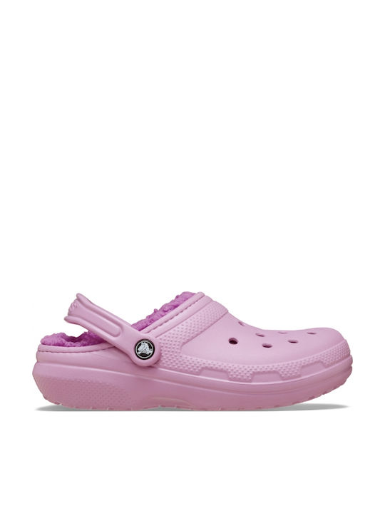 Crocs Classic Lined Woman Clogs with Fur Purple