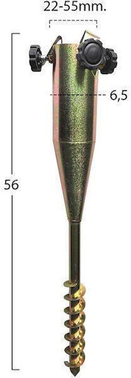 HomeMarkt Umbrella Base Screwed Metal 22-56mm Silver