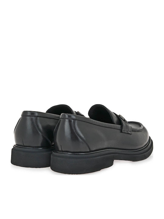 Δερμάτινα Ανδρικά Loafers σε Μαύρο Χρώμα