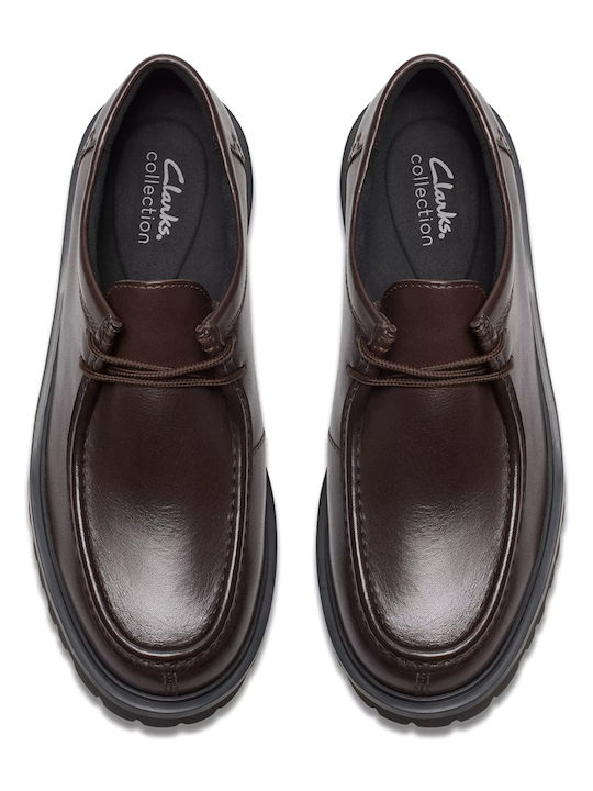 Seam Men's Leather Moccasins Brown