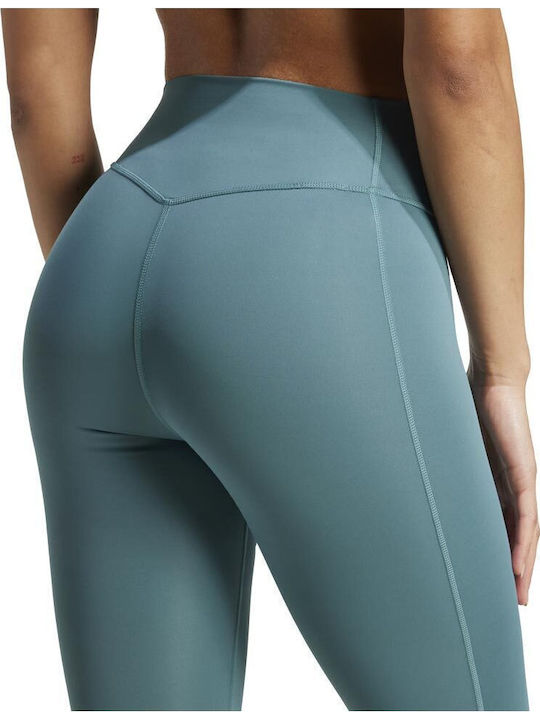 Optime Stash 7/8 Schulung Frauen Gekürzt Leggings Hochgeschnitten Türkis