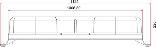 Mars Tech Auto-Leuchtturm 12V Wasserdicht 200cm mit Orange Beleuchtung