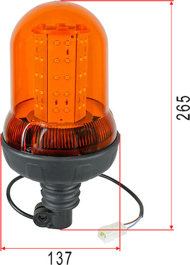 Mars Tech Автомобилен фар LED 12 / 24V Водоустойчив с Orange / Оранжев Осветление