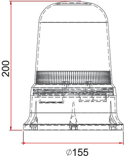 Mars Tech Автомобилен фар LED 12 / 24V Водоустойчив 100см с Orange / Оранжев Осветление