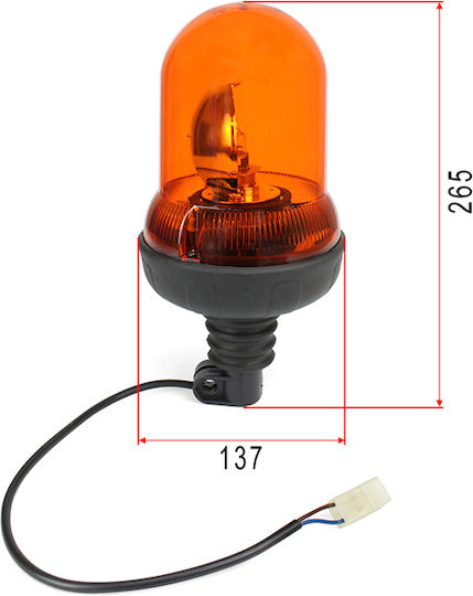 Mars Tech Auto-Leuchtturm 24V Wasserdicht mit Orange Beleuchtung