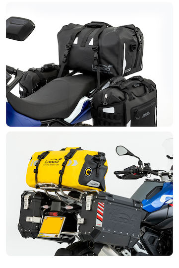 Loboo Waterproof Motorcycle Tail Bag 90lt Black