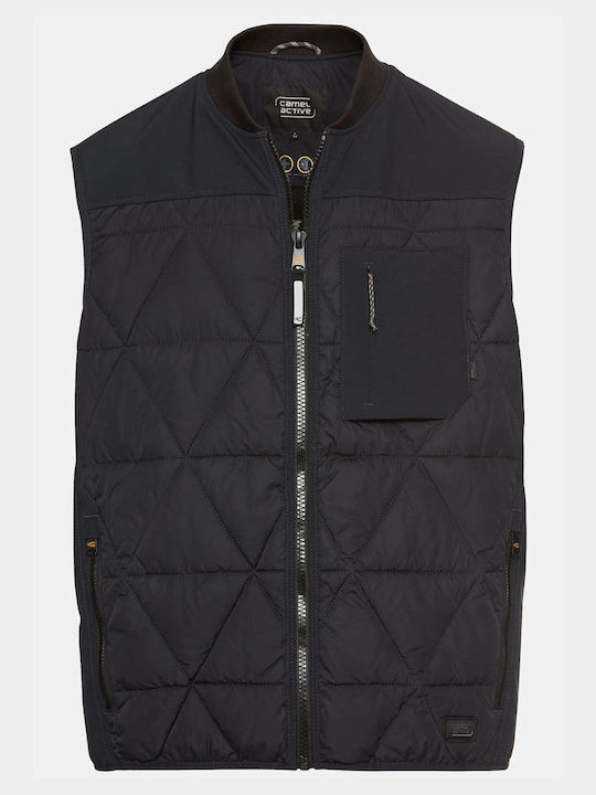 Ärmellos Jacke Puffer Wasserdicht und Winddicht Dark Blue