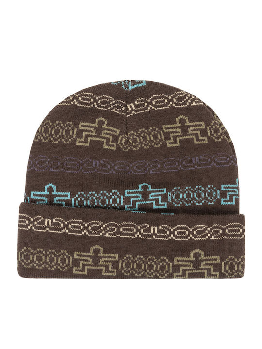 Beanie Männer Beanie Gestrickt in Braun Farbe