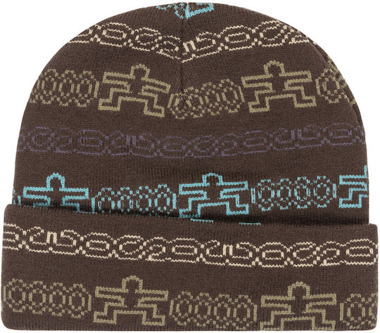 Beanie Ανδρικός Σκούφος Πλεκτός σε Καφέ χρώμα