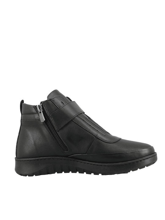 Leather Women's Ankle Boots Black