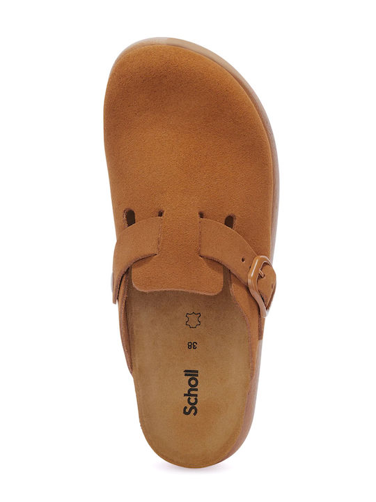 Fae Anatomic Leather Women's Slippers Brown
