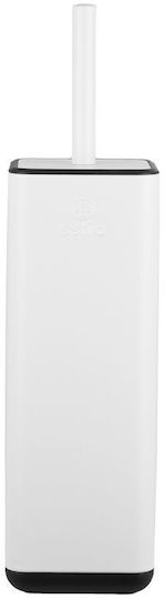 Estia Metallic Toilet Brush and Basket Set Soft Close 6lt White