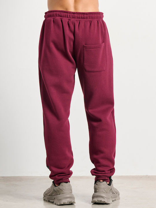 Sweatpants with Elastic Burgundy