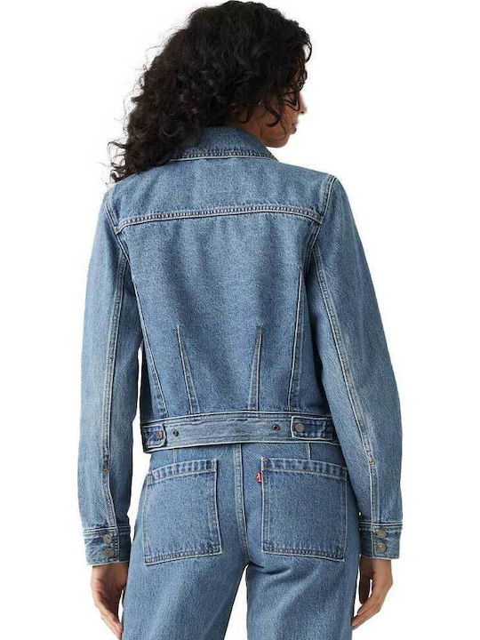 Trucker Crop Γυναικείο Τζιν Μπουφάν Medium Wash