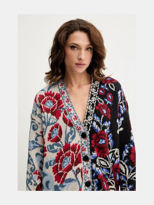 Gestrickte Damen Strickjacke mit Knöpfen