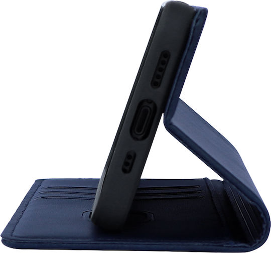 Vintage Magnet Brieftasche Hülle Sonique Xiaomi Redmi Note 14 4G 164.84mm Dunkelblau