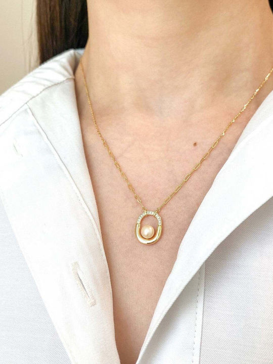 Sorelly Charm Geometric Placat cu aur cu Perle