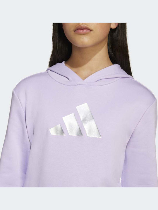 Kids Sweatshirt with Hood and Pockets Lilac Glam Graphic