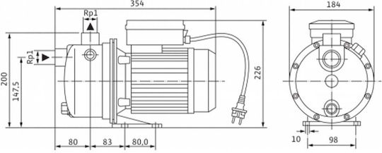 Wilo Pompa de apă de suprafață electrică Centrifugal cu aspirație automată