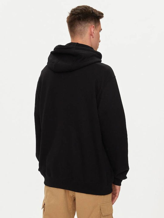 Sweatshirt with Hood Black / White