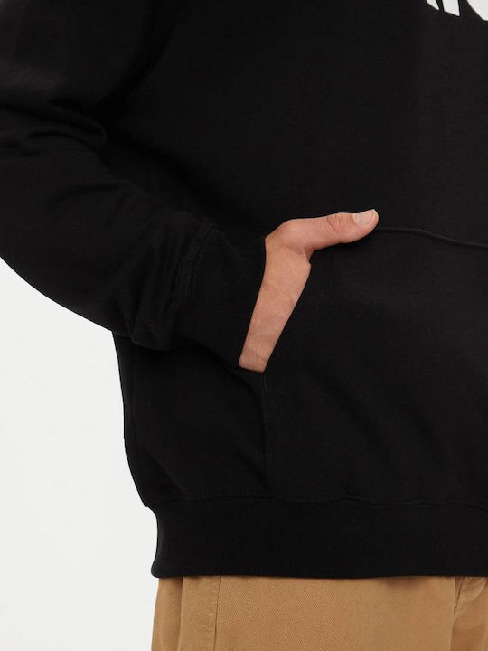 Sweatshirt with Hood Black / White