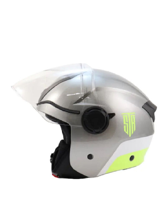 STR Strike Motorcycle Helmet Jet ECE 22.06 with Sun Visor