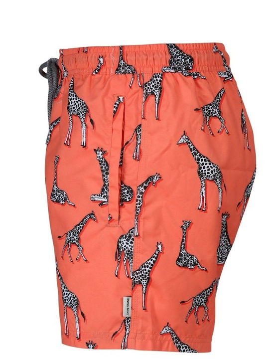 Giraffe Herren Badebekleidung Shorts Orange