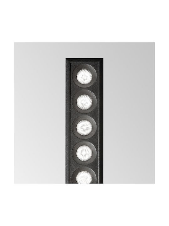 Ideal Lux Lika Fi Παραλληλόγραμμο Μεταλλικό Χωνευτό Σποτ με Ενσωματωμένο LED και Θερμό Λευκό Φως Λευκό 23.6x4εκ. 1τμχ